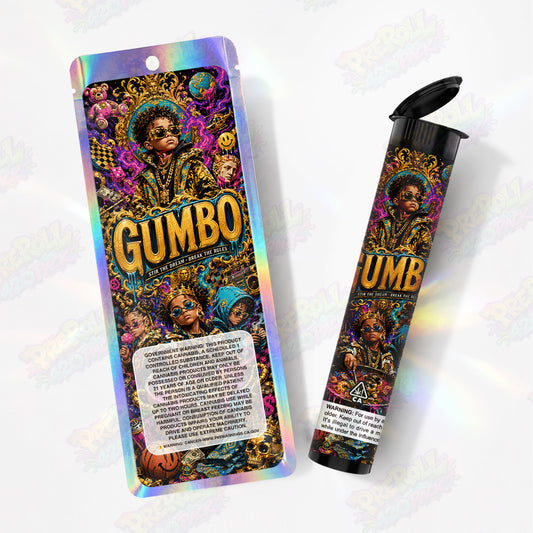 Gumbo Pre Roll Tubes + Mylar Bags