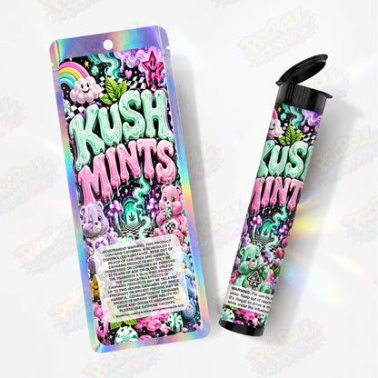Kush Mints Pre Roll Tubes + Mylar Bags
