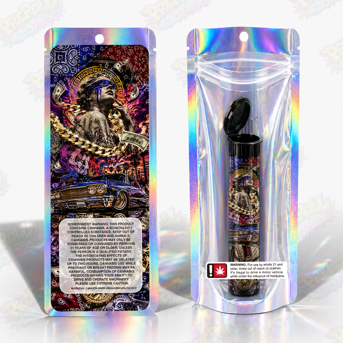 Gumbo Pre Roll Tubes + Mylar Bags