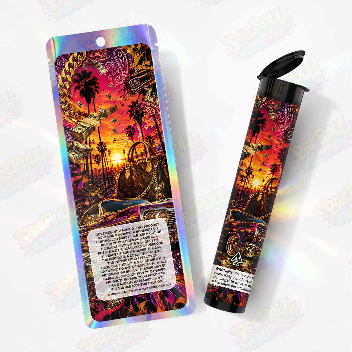 Gumbo Pre Roll Tubes + Mylar Bags