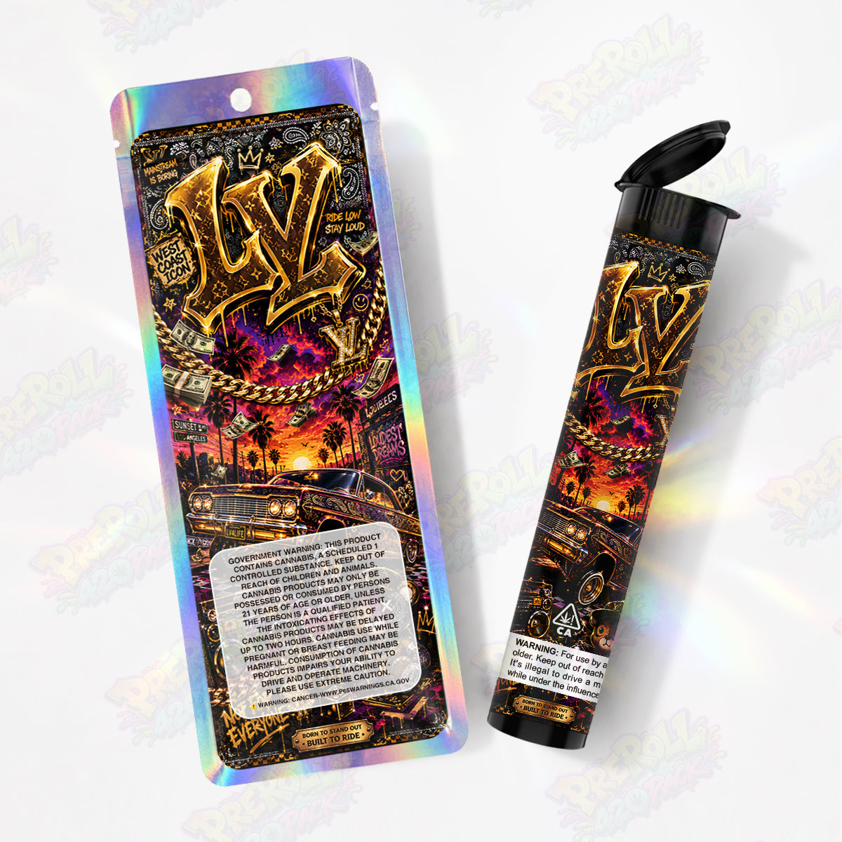 Gumbo Pre Roll Tubes + Mylar Bags