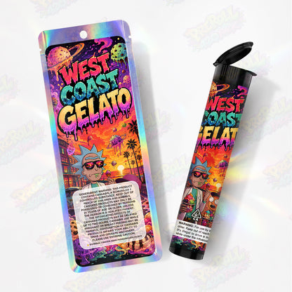 West Coast Gelato Pre Roll Tubes + Mylar Bags