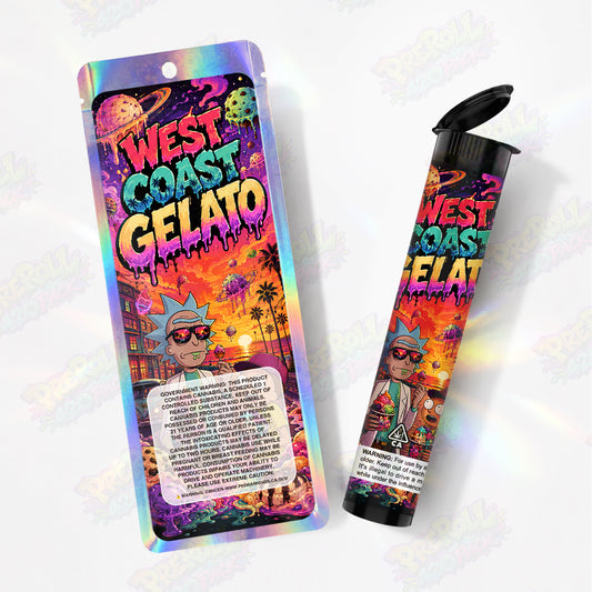 West Coast Gelato Pre Roll Tubes + Mylar Bags