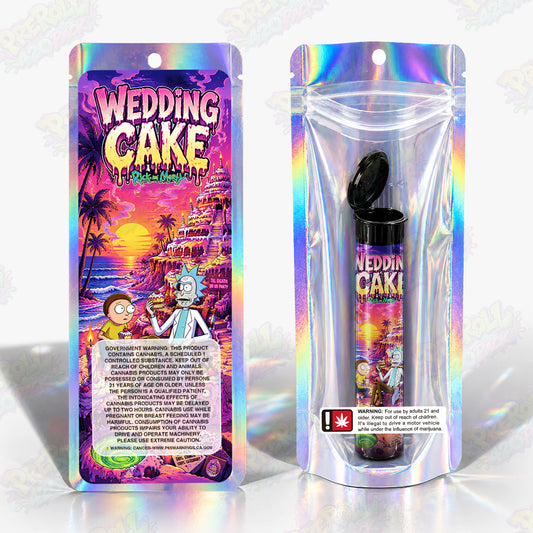 Wedding Cake Pre Roll Tubes + Mylar Bags