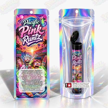 Pacific Pink Runtz Pre Roll Tubes + Mylar Bags