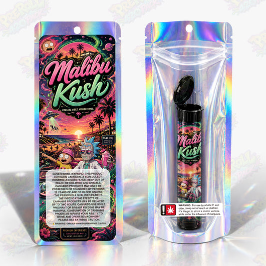 Malibu Kush Pre Roll Tubes + Mylar Bags