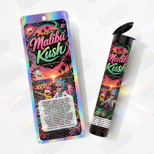 Malibu Kush Pre Roll Tubes + Mylar Bags
